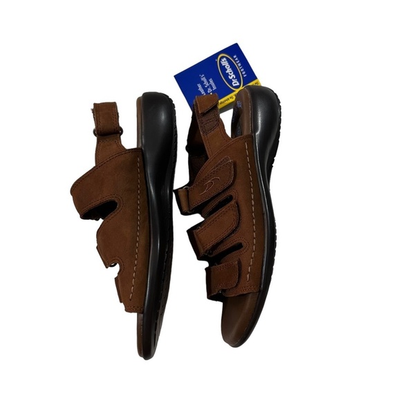 Dr. Scholl's Sissy Gel-Pack Insole Brown Leather Sandals Sz 5.5M Strappy NWT - Picture 4 of 11